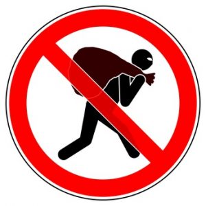 srr72 SignRoundRed - German - Verbotszeichen: Diebstahl verboten - english - prohibition sign: no burglar allowed - g4709